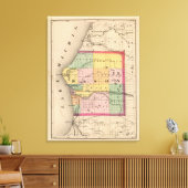 Karte des Landkreises Mason, Michigan Leinwanddruck (Insitu (Wohnzimmer))