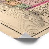 Karte des Landkreises Mason, Michigan Poster (Ecke)