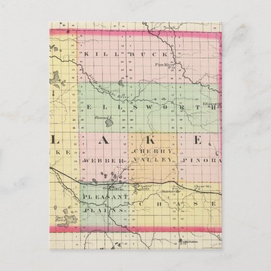 Karte des Landkreises, Michigan (Vorderseite)