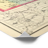 Karte des Landkreises, Michigan Poster (Ecke)