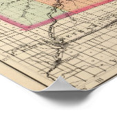 Karte des Landkreises Midland, Michigan Poster (Ecke)