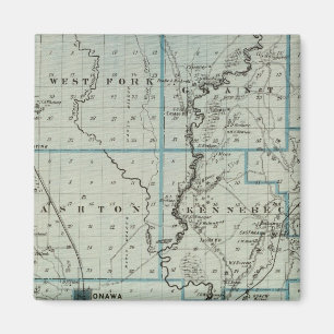 Karte des Landkreises Monona, Staat von Iowa 2 Magnet