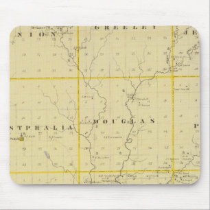 Karte des Landkreises Monona, Staat von Iowa Mousepad