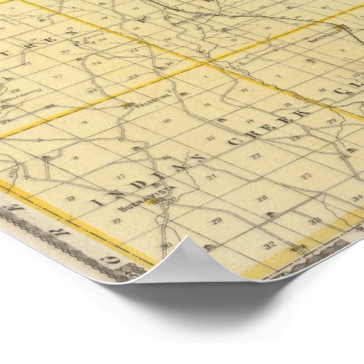 Karte des Landkreises Monroe Poster (Ecke)