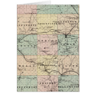 Karte des Landkreises Monroe, Staat von Wisconsin