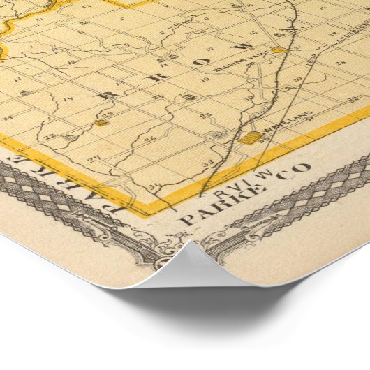 Karte des Landkreises Montgomery Poster (Ecke)