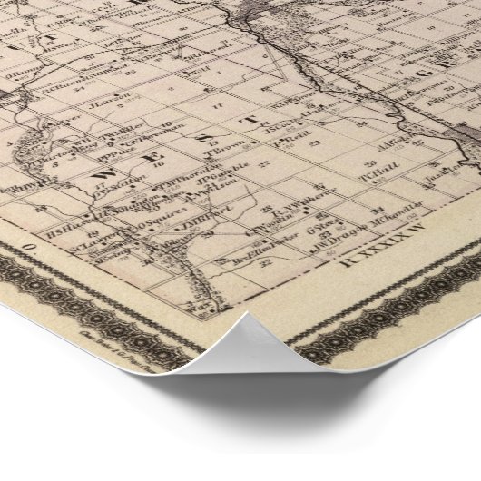 Karte des Landkreises Montgomery, Staat von Iowa Poster (Ecke)