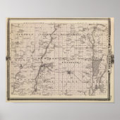 Karte des Landkreises Montgomery, Staat von Iowa Poster (Vorne)