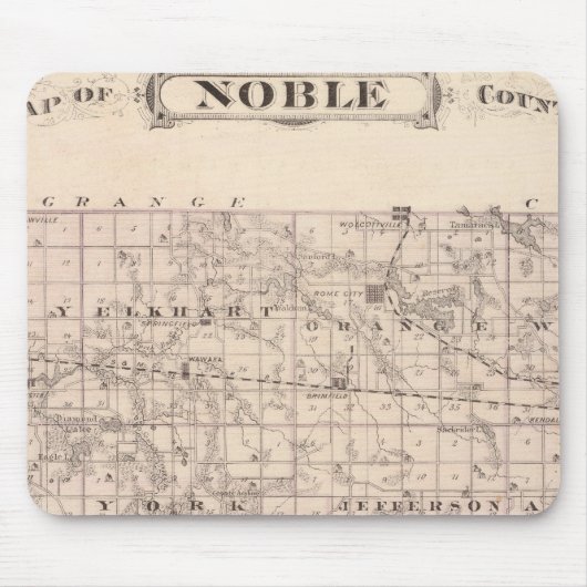 Karte des Landkreises Noble Mousepad (Vorne)