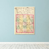 Karte des Landkreises Oakland, Michigan Leinwanddruck (Insitu (Holzboden))