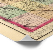 Karte des Landkreises Oakland, Michigan Poster (Ecke)