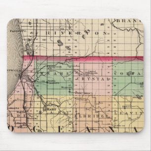 Karte des Landkreises Oceana, Michigan Mousepad