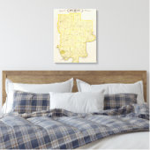 Karte des Landkreises Perry Leinwanddruck (Insitu (Schlafzimmer))