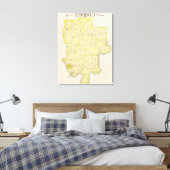 Karte des Landkreises Perry Leinwanddruck (Insitu (Schlafzimmer))