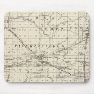 Karte des Landkreises Perry, Nashville und Carmi Mousepad