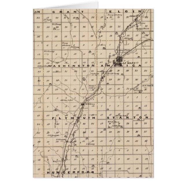 Karte des Landkreises Plymouth (Vorne)