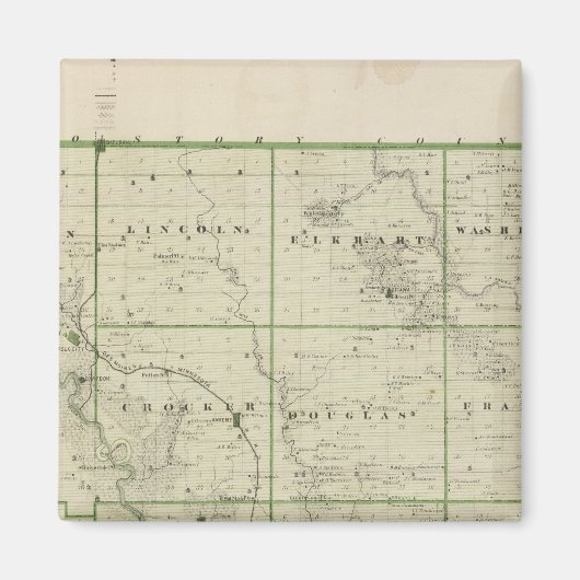 Karte des Landkreises Polk, Staat von Iowa Magnet (Vorne)