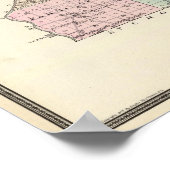 Karte des Landkreises Polk, Staat von Wisconsin Poster (Ecke)