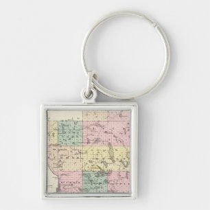 Karte des Landkreises Polk, Staat von Wisconsin Schlüsselanhänger