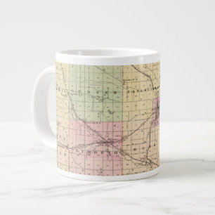Karte des Landkreises Rock, Staat von Wisconsin Jumbo-Tasse