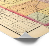 Karte des Landkreises Saginaw, Michigan Poster (Ecke)