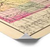 Karte des Landkreises Tuscola, Michigan Poster (Ecke)