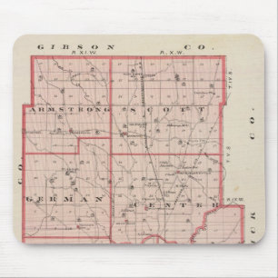 Karte des Landkreises Vanderburgh Mousepad
