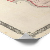 Karte des Landkreises Vanderburgh Poster (Ecke)