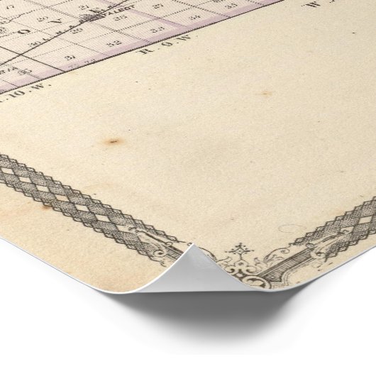 Karte des Landkreises von Benton Poster (Ecke)