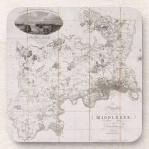 Karte des Landkreises von Middlesex, Untersetzer