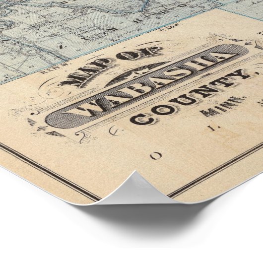 Karte des Landkreises Wabasha, Minnesota Poster (Ecke)