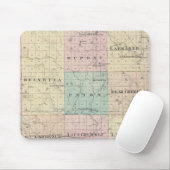 Karte des Landkreises Waupaca, Staat von Wisconsin Mousepad (Mit Mouse)