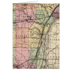 Karte des Landkreises Wayne, Michigan