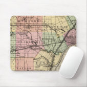 Karte des Landkreises Wayne, Michigan Mousepad (Mit Mouse)