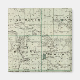 Karte des Landkreises Wayne, Staat von Iowa Magnet