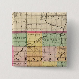 Karte des Landkreises Wexford, Michigan Button