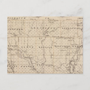 Karte des Landkreises Woodbury, Staat von Iowa