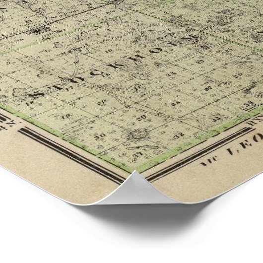 Karte des Landkreises Wright, Minnesota Poster (Ecke)