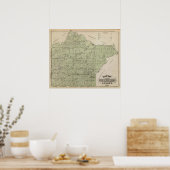 Karte des Landkreises Wright, Minnesota Poster (Küche)