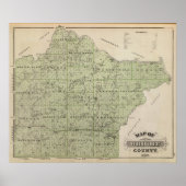 Karte des Landkreises Wright, Minnesota Poster (Vorne)