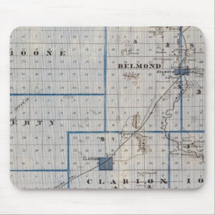 Karte des Landkreises Wright, Staat von Iowa Mousepad