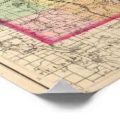 Karte des Lapeer-Landkreises, Michigan Poster (Ecke)