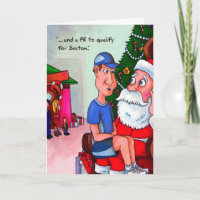 Karte des Läufers Weihnachts- Sankt Schoss
