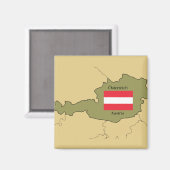 Karte des Magnet Österreich (Vorderseite/Rückseite)
