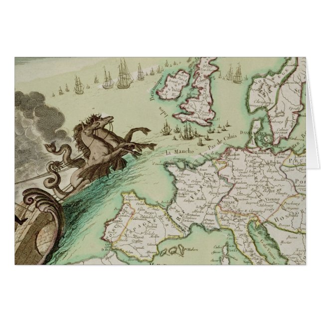 Karte des Marineangriffs auf England durch (Vorderseite (Horizontal))
