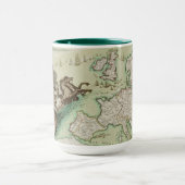 Karte des Marineangriffs auf England durch Tasse (Zentrum)