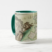 Karte des Marineangriffs auf England durch Tasse (Vorderseite Links)