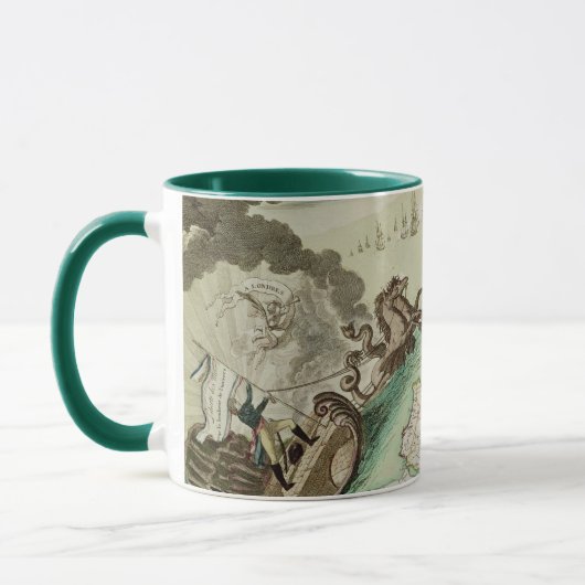 Karte des Marineangriffs auf England durch Tasse (Links)