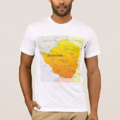 Karte des Mens-T - Shirt in Simbabwe (Vorderseite)