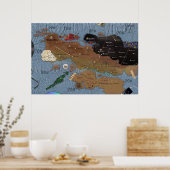 Karte des Metalls (zweite Auflage) Kolossalgröße Poster (Küche)